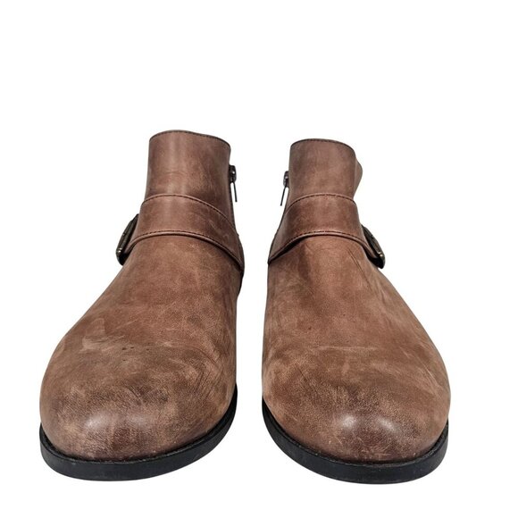 Vionic Country Logan Wide Fit Ankle Boots Side Zip Brown Leather Women's 9.5 - Picture 13 of 14